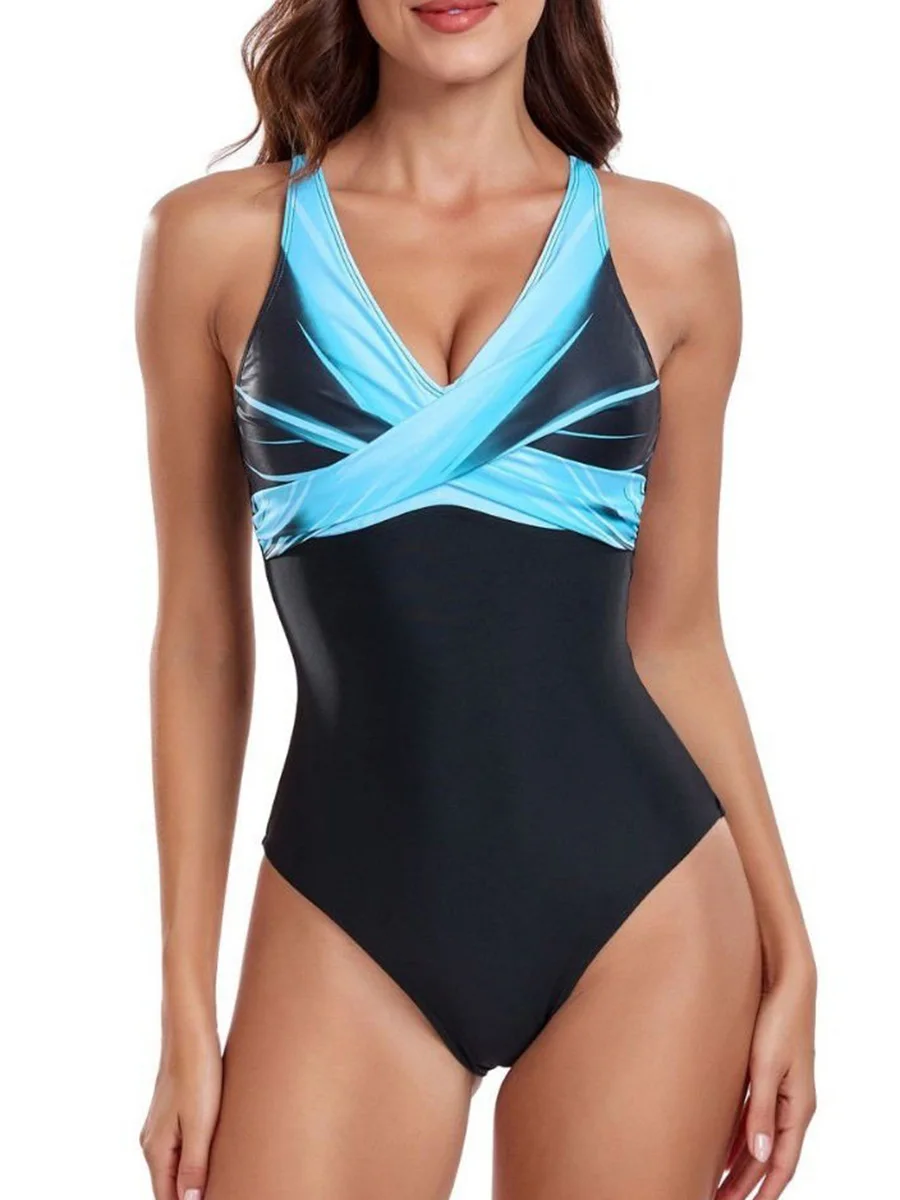 

2026 Backless Swimsuit One Piece Sexy Printed Swimwear Women Bathers Bathing Swimming Swim Suit Padded Beachwear Summer