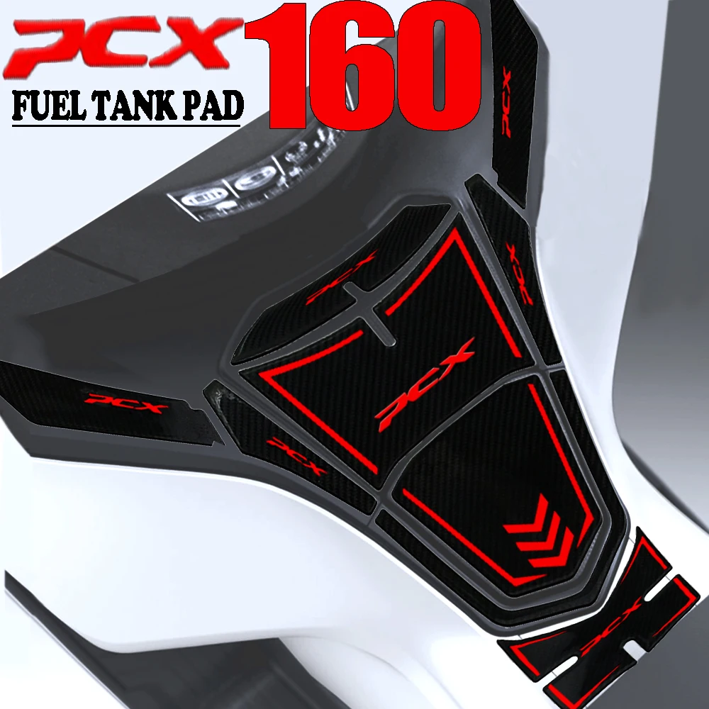 

For PCX 160 2021 Motorcycle fuel tank cap sticker 5D carbon fiber decal sticker body protection decal Sticker New