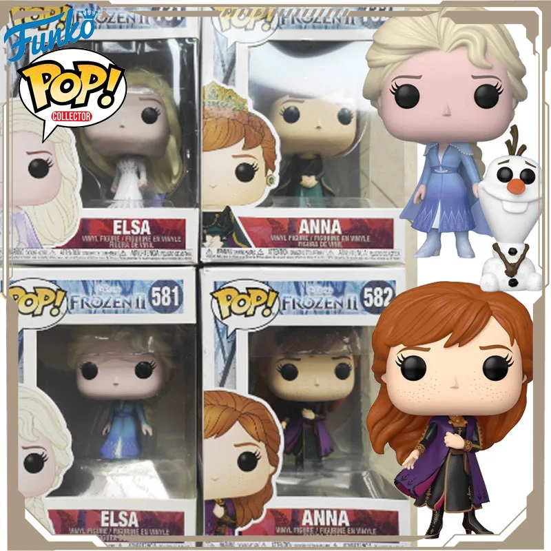 

FUNKO POP Original Co-branded Disney Frozen 2 Series Elsa Anna Xuebao Action Figure Toys for Boys Girls Kids Gift Collectible
