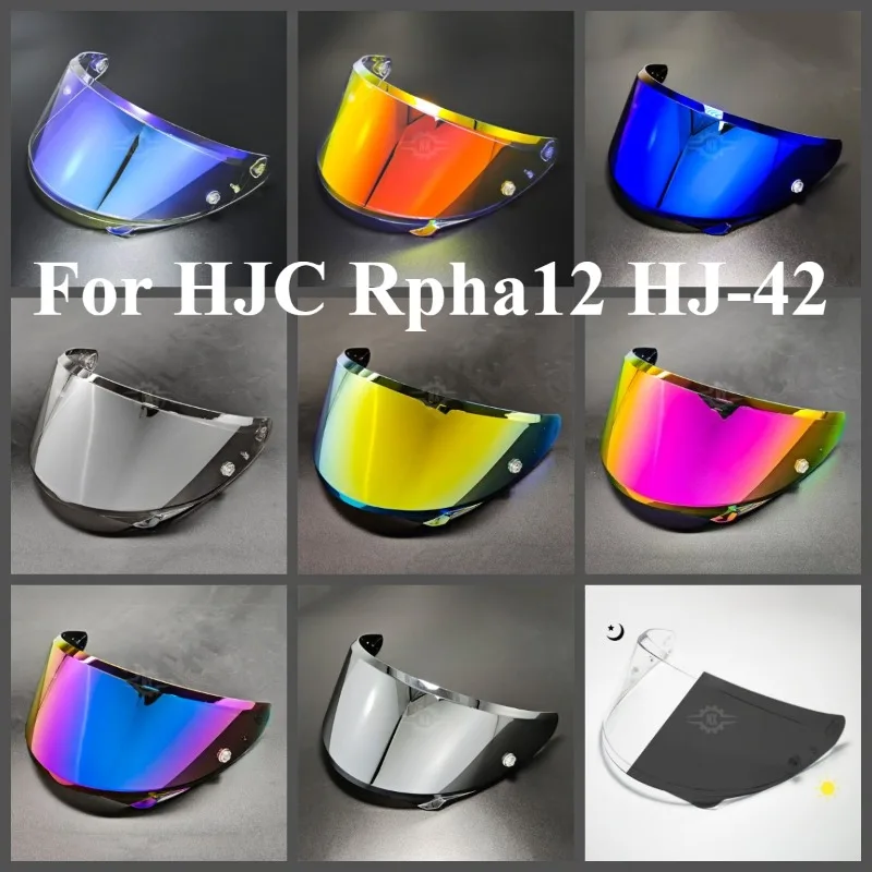 Visor For HJC Rpha12 HJ-42 Helmet Lens Anti Fog High Impact Protection UV Cut Durable High Strength Viseira Capacete Accessories