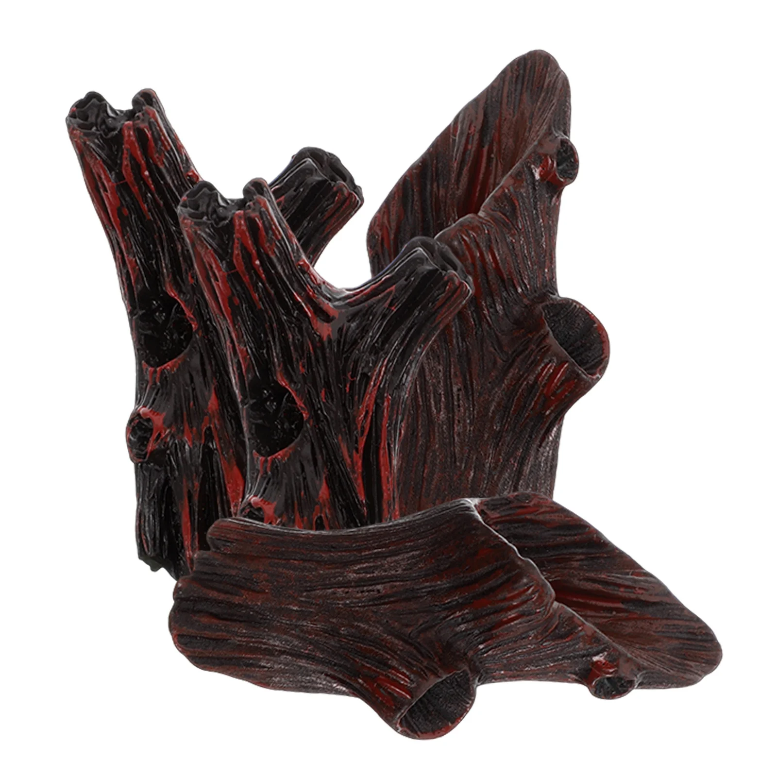 

4Pcs Mini Tree Stump Decor Unique Micro Landscape Landscaping Moss Terrarium Bonsai Artificial Tree Trunk Ornaments Garden