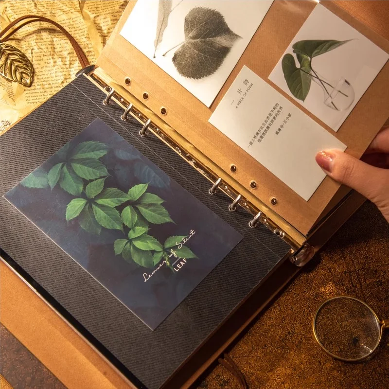 Photo Albums Scrapbook Retro Vintage Family DIY Couple Travel Commemorative Memory Love Memoir Collect Adhesive Style Storage
