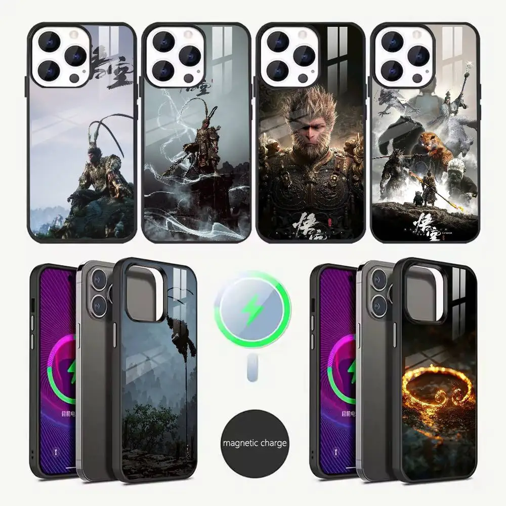 

game Black Myth Wukong Phone Case For iPhone17,16,15,14,13,12,11,Pro,Max,Plus,,SE4,Magnetic Charging Compatible