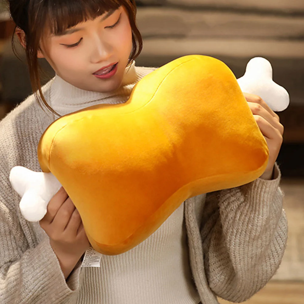 Car Toys Creative Meat and Bone Pillow Realistic Stuffed Cushion Throw Simulation Office