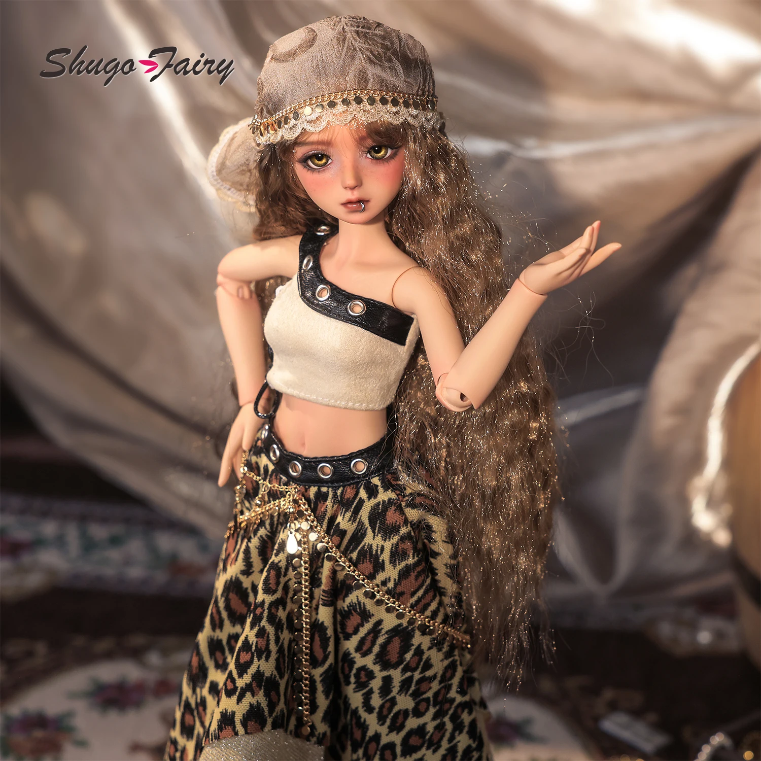 ShugaFairy Nephis A BJD 1/6 Fullset Resin Bohemian Nomadic FortuneTeller Female Leopard Print Skirt Boots FC Ball Jointed Doll - view 3