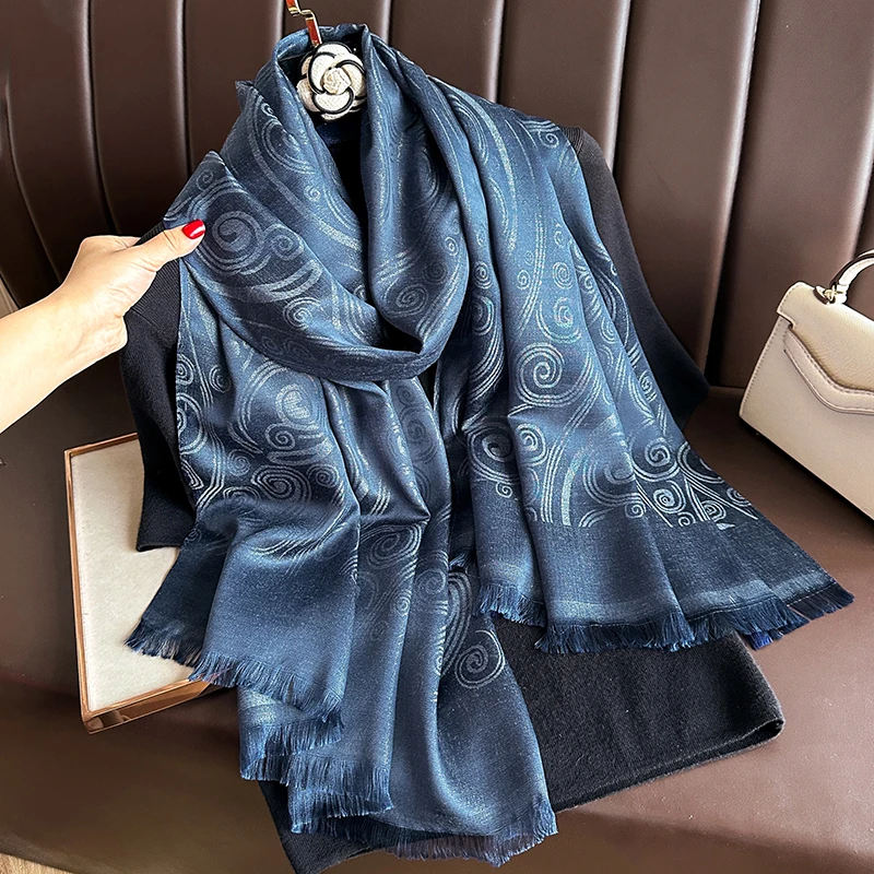 Luxus Marke Frauen Paisley Böhmen Pashmina Hijab Schal Lange Muslimischen Kaschmir Schal Weiblich Foulard Weiche Turban Kopf Wrap Stirnband