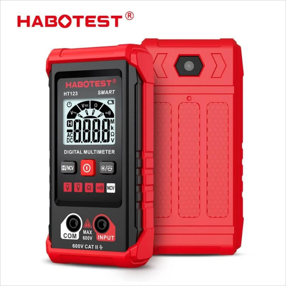 HABOTEST HT123 Smart Digital Multimeter AC/DC Voltage Resistance Continuity Measurement Tester NCV Multimeter with Backlight