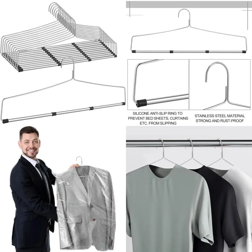 

22-дюймовые прочные металлические вешалки для покрывал с противоскользящими резиновыми накладками для одеял и скатертей, серебристые