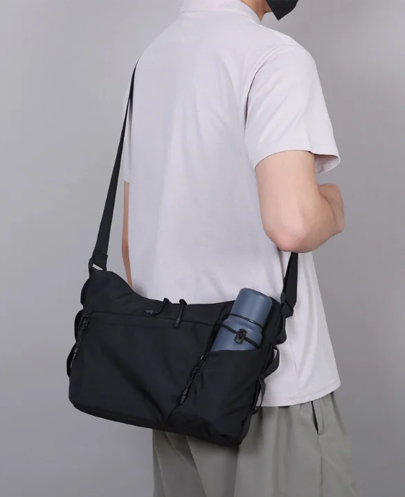 Thickened Water Bottle Messenger Bag Multi Pocket Waterproof Single Shoulder sac Large Capacity Lightweight Oxford Crossbody bag