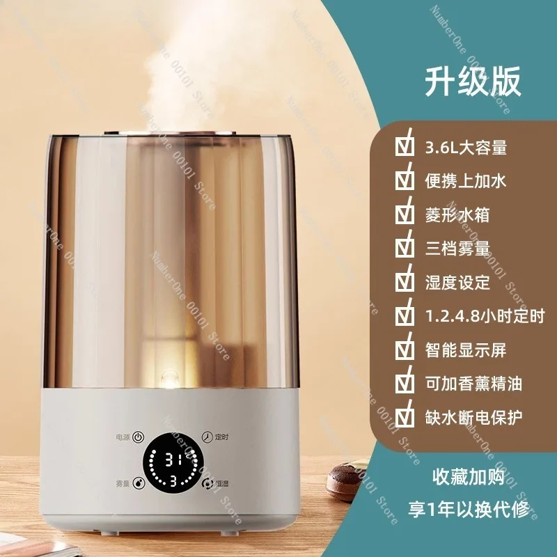 Quiet Bedroom Air Humidifier for Home Ultrasonic Cool Mist Desktop Appliance with Night Light Silent Spray Moisturizing Diffuser