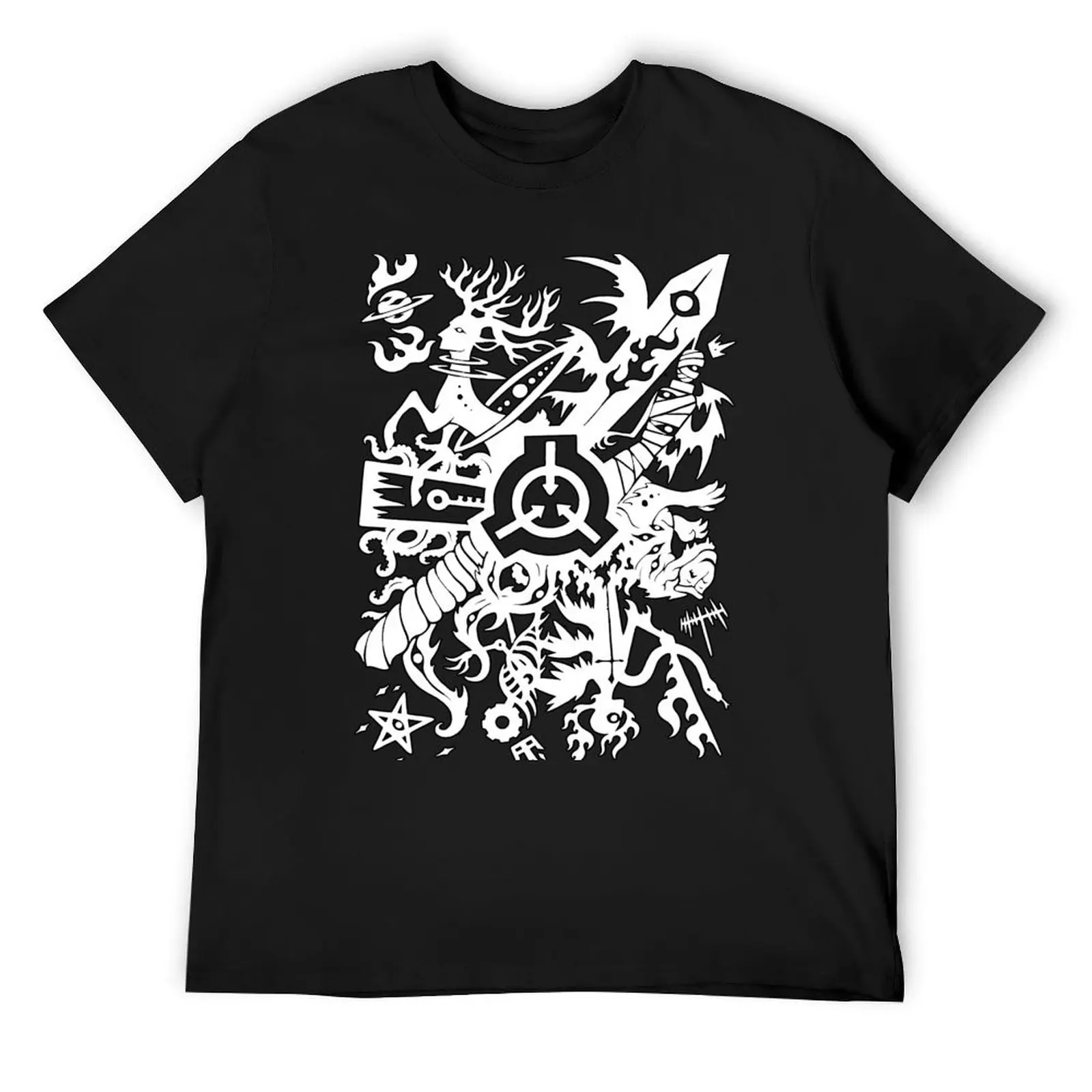 SCP Foundation Official Design: We die in the dark so that you may live in the light T-Shirt street wear mens white t shirts