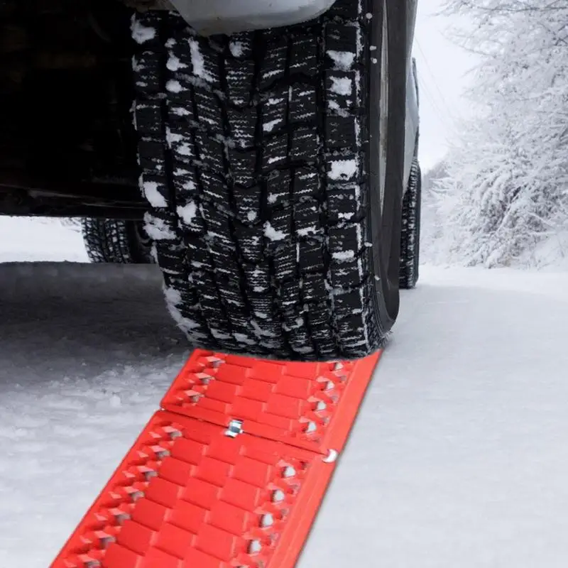 2pcs Universal Car Offroad Traction Board Snowmobile Heavy Duty Offroad Tracks Board Foldable Traction Mat Off-Road Accessories