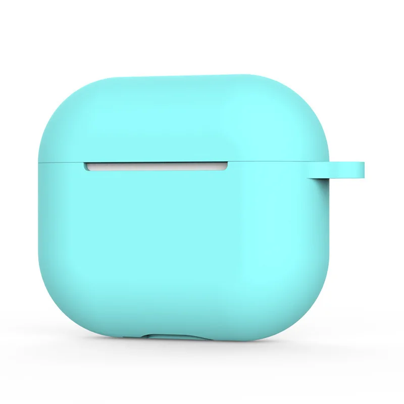 Funda de silicona suave para Apple AirPods 3, accesorios para auriculares, funda para auriculares inalámbricos con Bluetooth y orificio para gancho para airpods 3