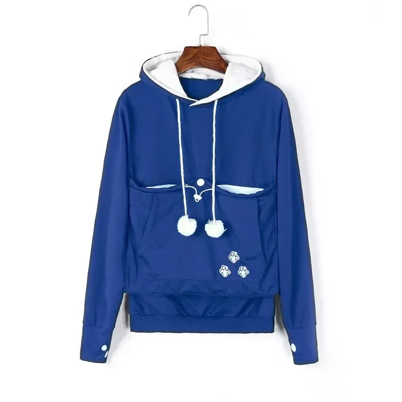 Katzenliebhaber-Hoodies mit Tasche, Hunde-Hoodies für Haustiere, lässige Känguru-Haustierpfoten-Pullover, Kuschel-Sweatshirt mit Tasche, Tierohren-Kapuzenpullover – Detail 11