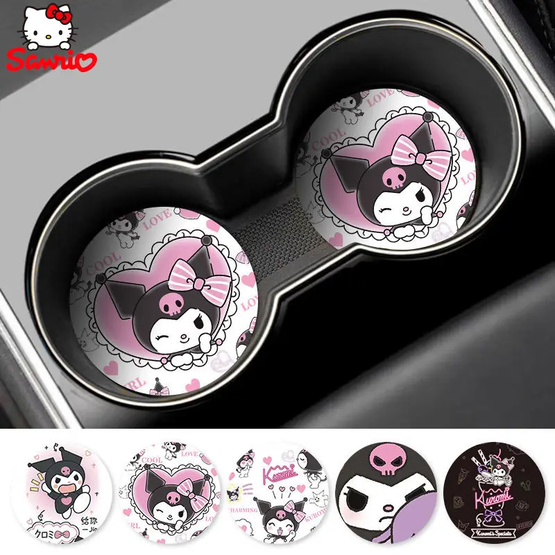 

Sanrio Hello Kitty Kuromi автомобильная подставка для автомобиля креативная подставка для воды украшение интерьера автомобиля противоскользящая подставка для хранения