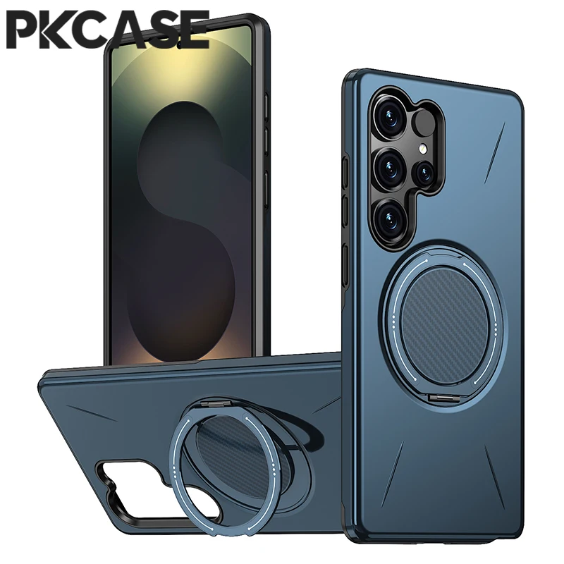PKCASE Magnetic Ring Bracket Phone Case For Samsung A57 A37 A17 A07 A56 A36 A26 A16 A06 S26 S25 Edge S24 S23 FE Plus Ultra Cover
