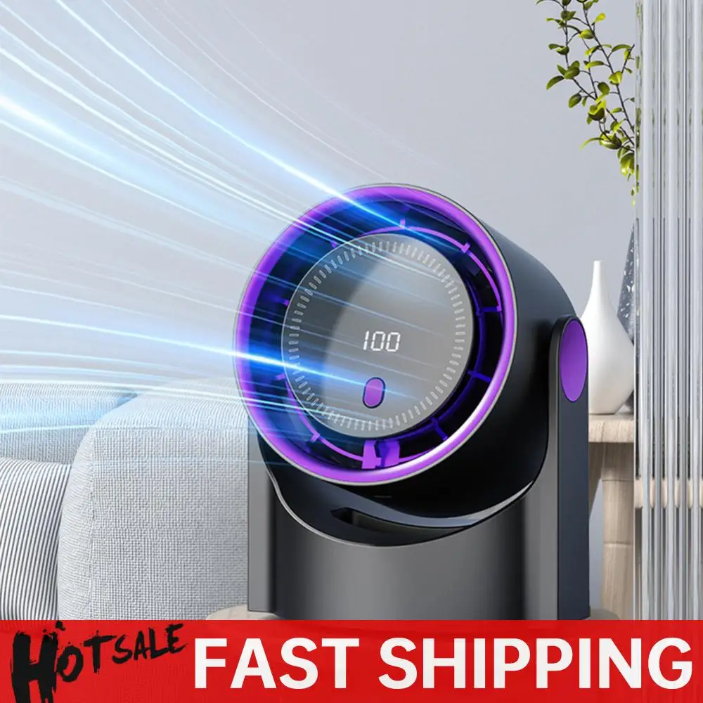 

100-уровневый портативный безлопастной вентилятор, USB перезаряжаемый настольный охлаждающий вентилятор, цифровой дисплей, электрический персональный вентилятор для путешествий на открытом воздухе