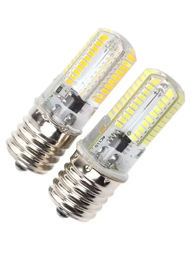 2 Pçs/set Regulável E17 LED À Prova D' Água Pequenas Lâmpadas de Milho AC 110V-130V Para Máquina de Geladeira Ferramentas Capô Máquina de Costura