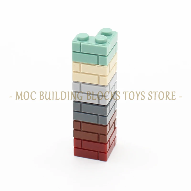 50 teile/beutel moc Teile 2357 Ziegel modifiziert 2x2 Ecke Mauerwerk Wand bausteine architekto nisches Design kreatives Zubehör Spielzeug