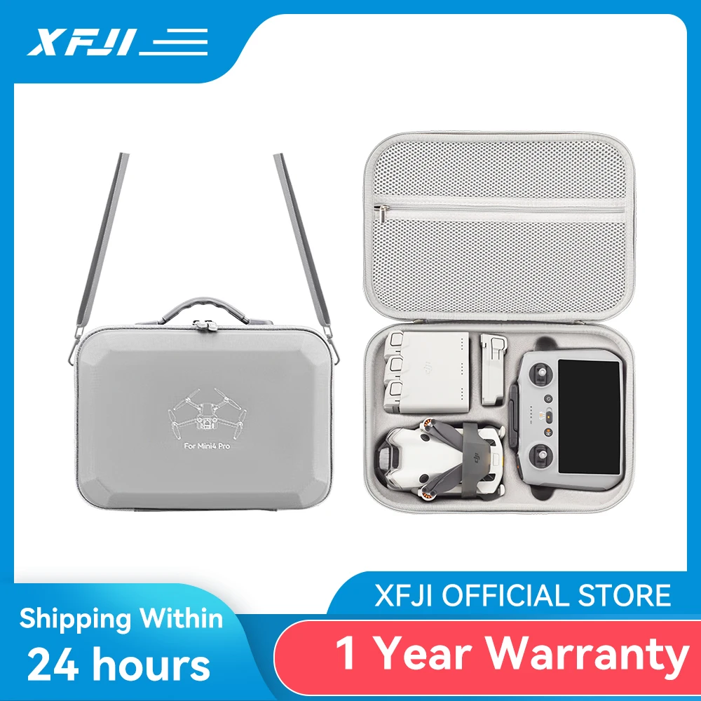 

XFJI Portable Carrying Case for DJI Mini 4 Pro Storage Box for Mini 4 Pro Suitcase Drone Accessories Splash-proof Shoulder Bag