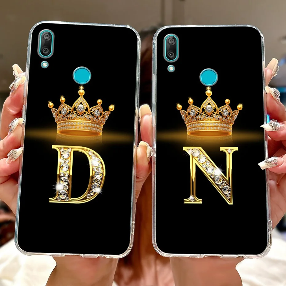 2025 Fashion Letter Phone Case For Huawei Y7 Prime 2019 Y 7 Pro (2019) Y7 DUB-LX1 LX2 LX3 Clear TPU Soft Silicone Cases