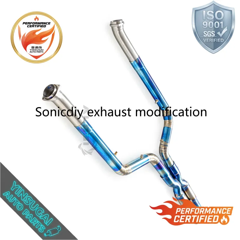 Cuski Hot Sales Titanium Mid Pipe Exhaust For BMW X6 4.4T 2023-2025 Racing Performance Pipe
