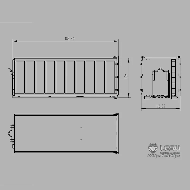 LESU RC Parti di Metallo Cilindro Idraulico Asta Bidone Dei Rifiuti per 1/14 Bilancia 8*8 Telecomando Dumper Camion Auto Tamiyaya Modello TH19759