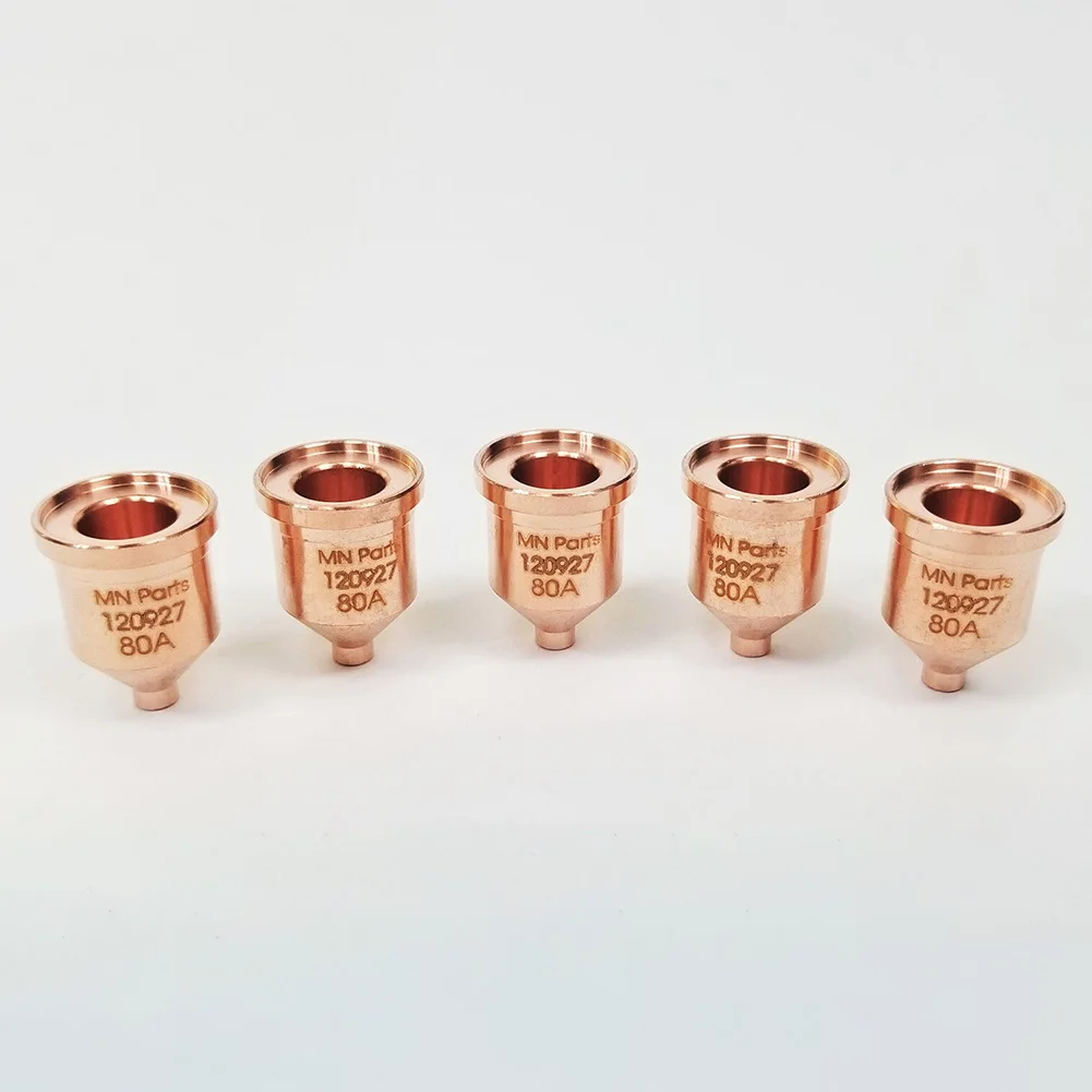 

5pcs 120927 Plasma Cutter Consumables Nozzle Kit 80A Tips For PMX1250/1650/RT60/RT80 Copper Plasma Torch Tip Welding Supplies