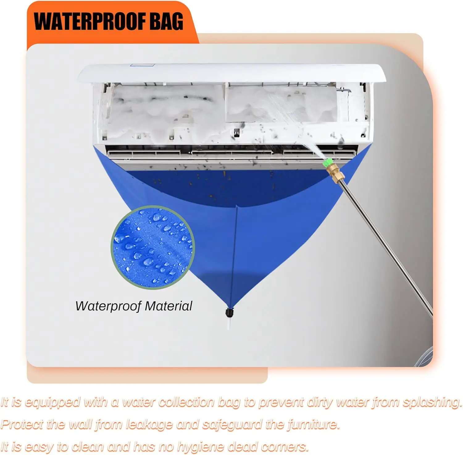 ZPB140 Port A Blaster HVAC Coil Cleaner، غسالة ضغط محمولة 120 فولت، 4 لتر/دقيقة، لوحدات التيار المتردد الداخلية/الخارجية