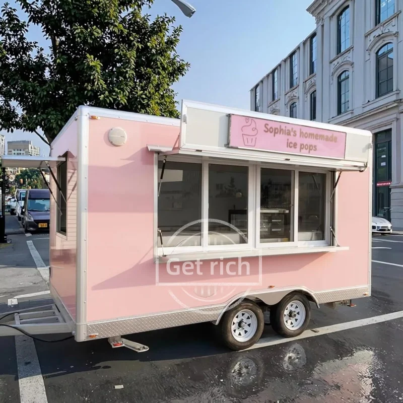 

USA Certified Full Equipment Franchised Food Truck Mobile Kitchen Outdoor Hot Dog Cart Street Food Trailer Factory Price