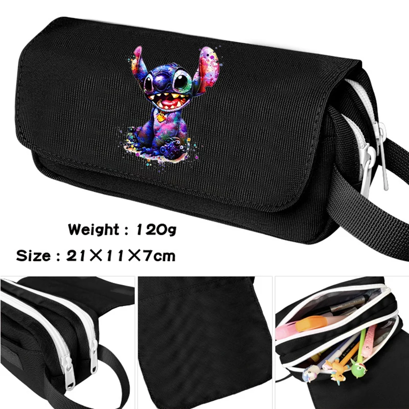 Anime Lilo Stitch Pencil Case School Supplies Pencil Bag High Capacity Stationery Box Teenagers Cartoon Cosmetic Bag Pencil Case