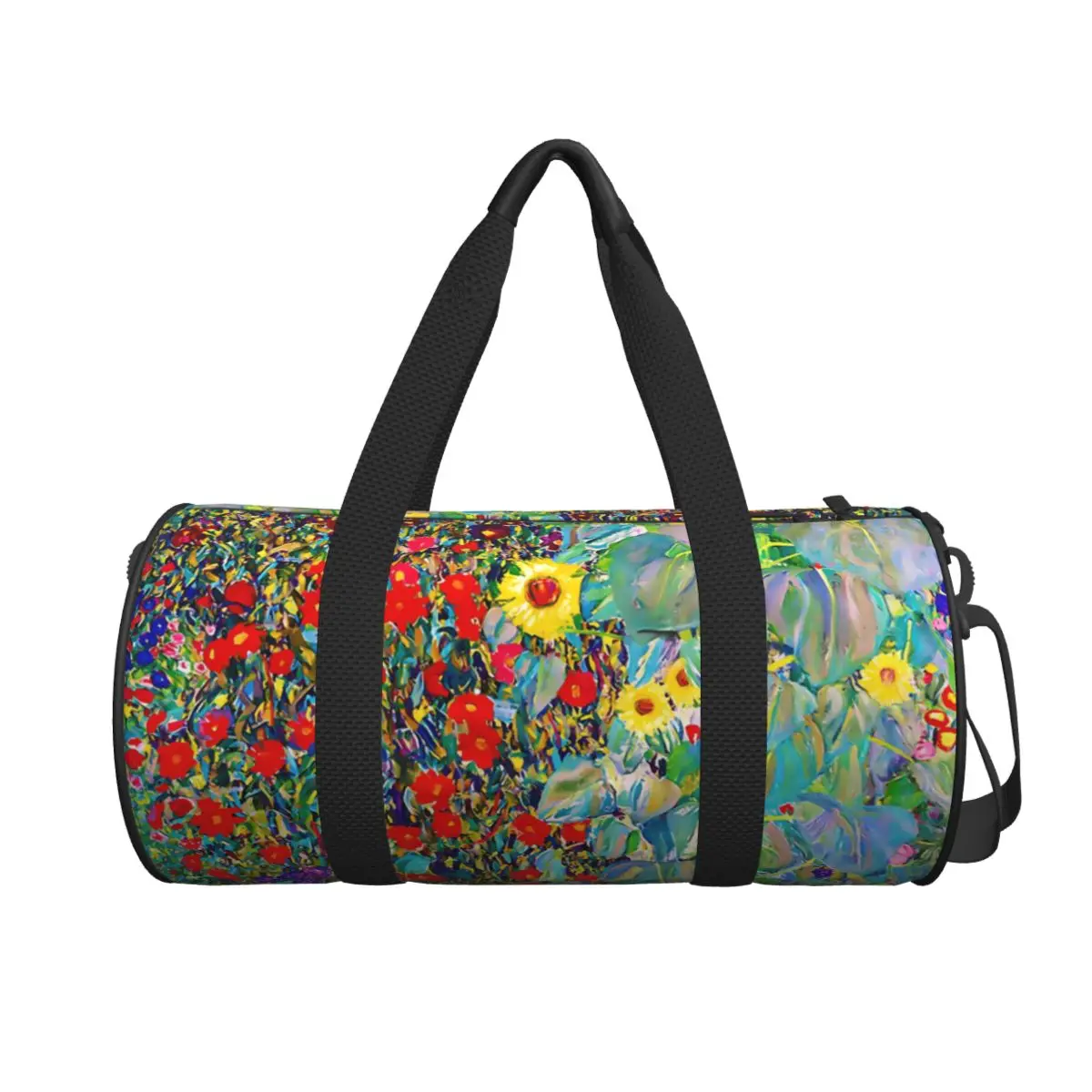 Gustav Klimt Sport Bags Farm Garden With Sunflowers Gym Accessories Gym Bag Weekend Men Design Handbag Travel Fitness Bag