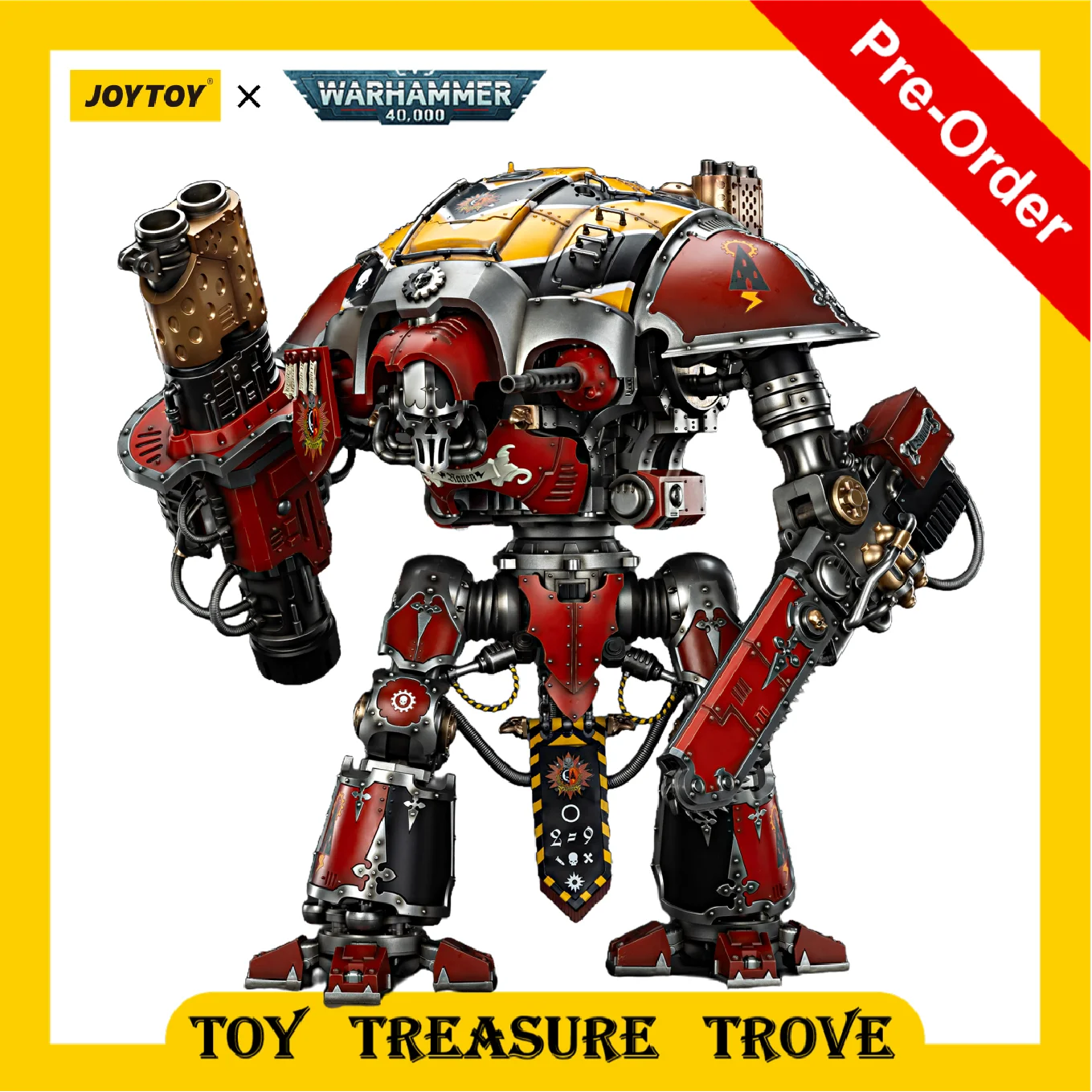 

[Предзаказ] Коллекционная фигурка JOYTOY Warhammer 40K Imperial Knight House Raven Errant 1/18