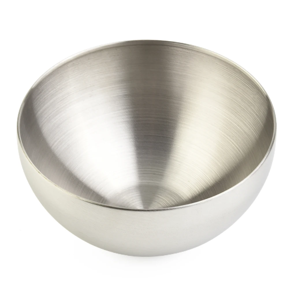 Heat Insulated Stainless Steel Rice Soup Bowl with 304 Double Wall Structure for Salad Mixing Scratch Resistant Rust Proof