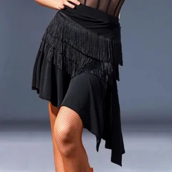 New Latin Dance Skirt for Women Female Adult Professional Dance Training Tassel Skirt