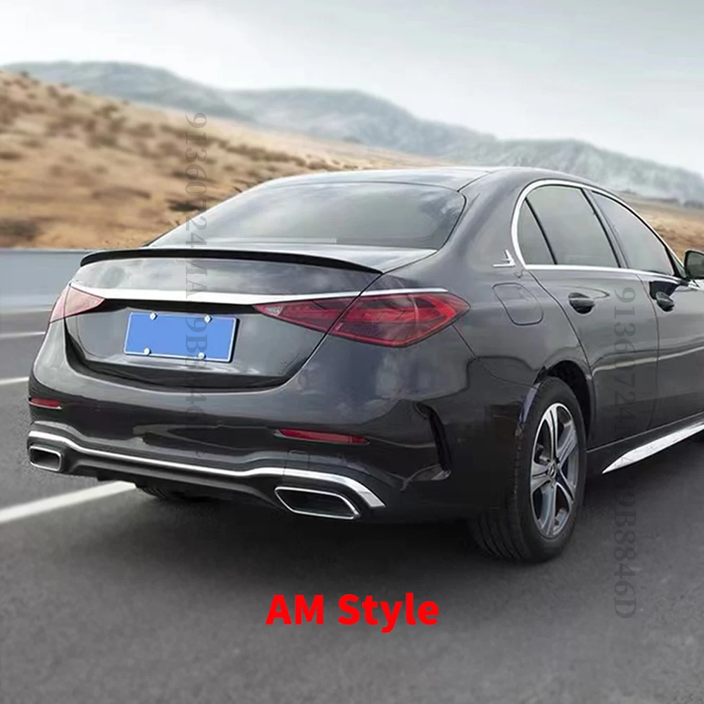 Rear Spoiler Wing Tail Tuning For Mercedes Benz C class W206 Sedan 4 Door 2022 2023 C200 C220 C300 AMG C63 Style Boot Trunk Lip