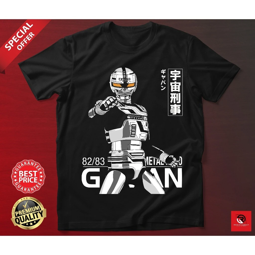 

ФУТБОЛКА BAJU SPACE SHERIF GAVAN BLACK EDITION LENGAN PENDEK ROUNDNECK COTTON American Hip Hop Rock Street с коротким рукавом Мужчины Женщины