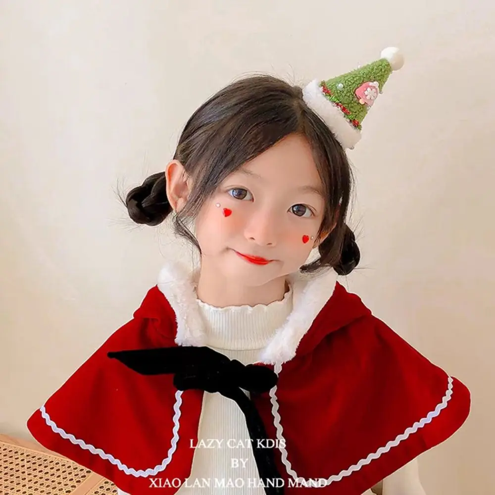 عيد ميلاد سعيد ديكور عيد الميلاد قبعة دبوس الشعر Bowknot الترتر الأطفال الغزلان قرن الوعل مشبك شعر سانتا كلوز مشبك أحمر #1