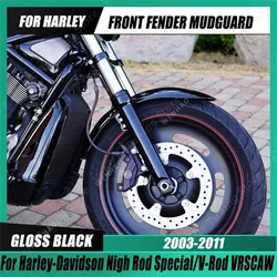 GLOSS BLACK MOTORCYCLE FRONT FENDER MUDGUARS GUARD COVER FOR HARLEY-DAVIDSON NIGHT ROD SPECIAL V-ROD VRSCAW VRSCD 2003-2011
