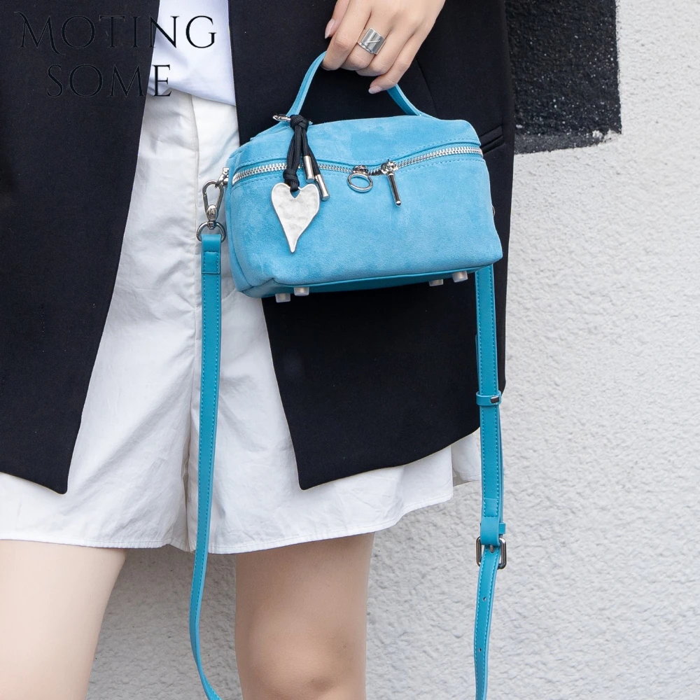 

Motingsome Mini Suede Genuine Bags Woman Crossbody Shoulder Messenger Bag Luxury Design Tote Matte Leather Purse Hobos 2025 New