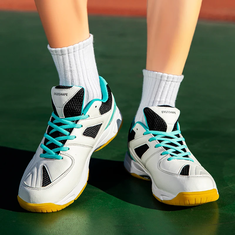 Men Women Badminton Shoes Outdoor Lace Up Tennis Trainers Volleyball Table Tennis Sneaker Casual Light Comfortable Sports Shoes