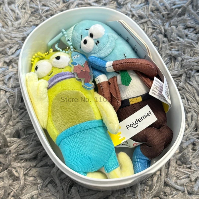 

Potdemiel Bikini Bottom Resident Green V Gesture Soft Stuffed Anime Cartoon Bag Plush Pendant Hanging Decoration Accessory Gift