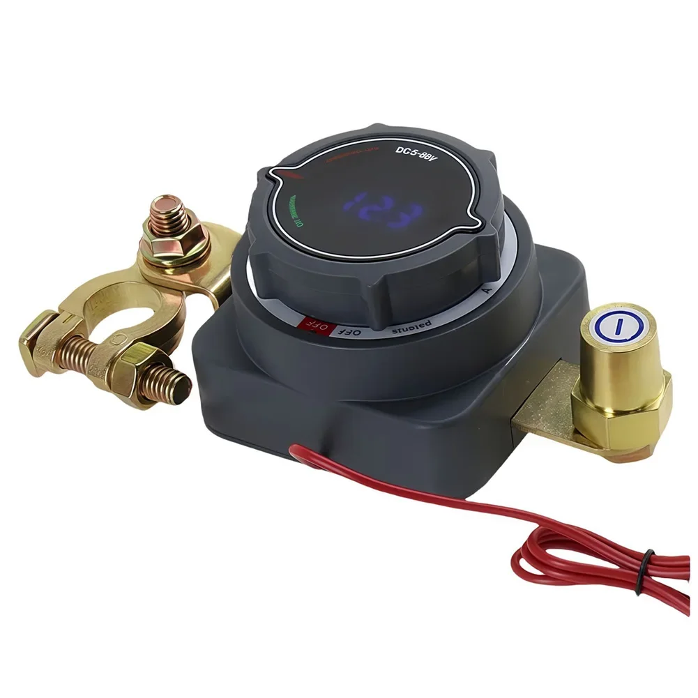 

Battery Disconnect Switch with Display for RV and Yacht Use 12V 24V 36V 48V Support 300A Instantaneous Current