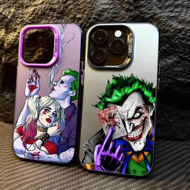 

Marvel J-Jokers Clown Phone Case For iPhone 11 12 13 14 15 16 17 Pro Max 16e 17E 17 Air Plus 13 Mini Shockproof Funda Back Cover