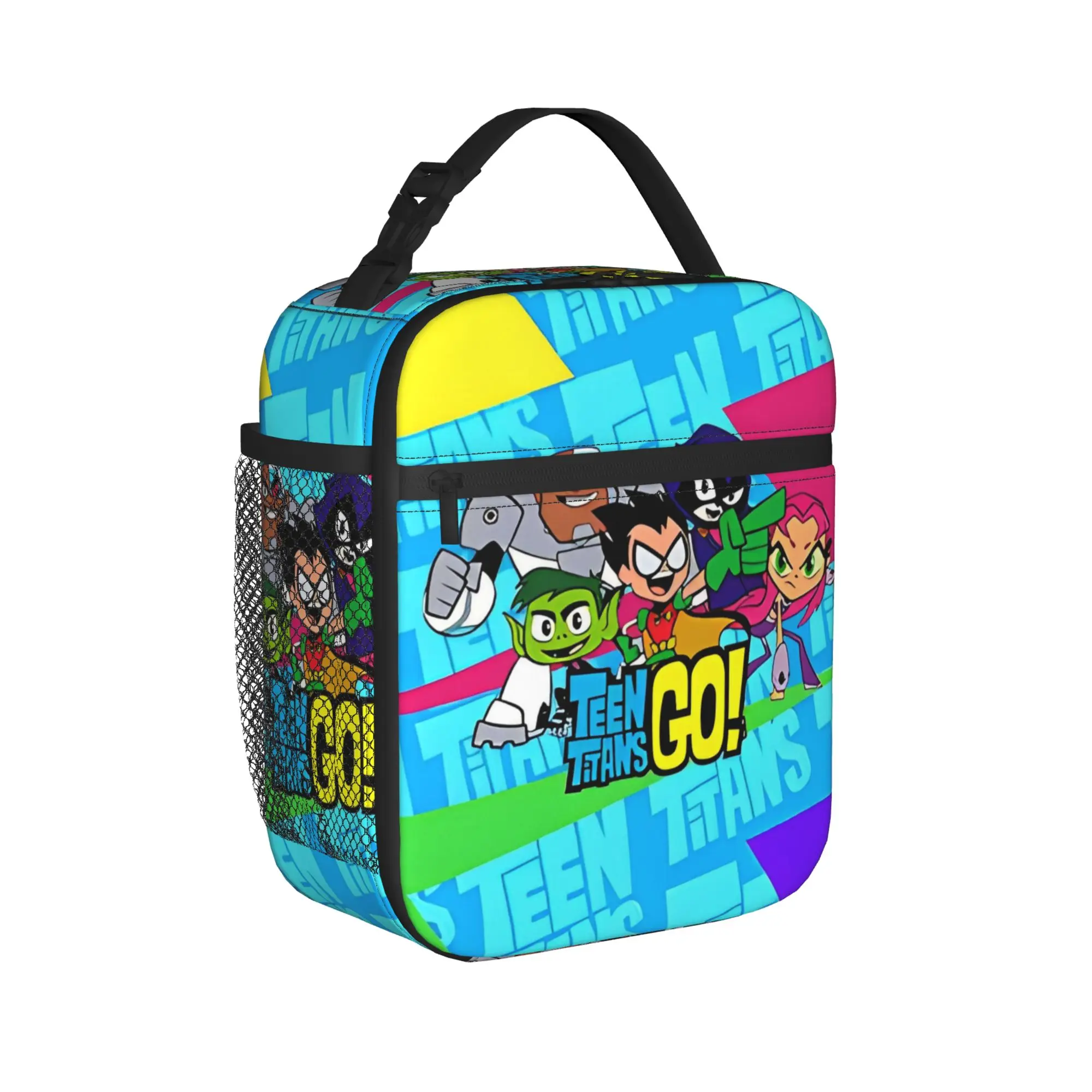 Teen Titans Go Team Insulated Lunch Bags Thermal Bag Reusable,Lunch Container Large Tote Lunch Box Food Handbags Beach  Travel