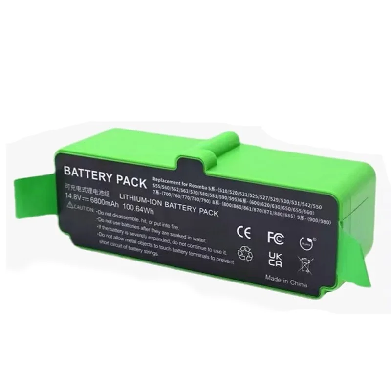 Upgrade 14.4V 6500mAh Replacement Battery for IRobot Roomba 880 620 529 770 860 Vacuum Cleaner Li-ion Rechargeable Battery