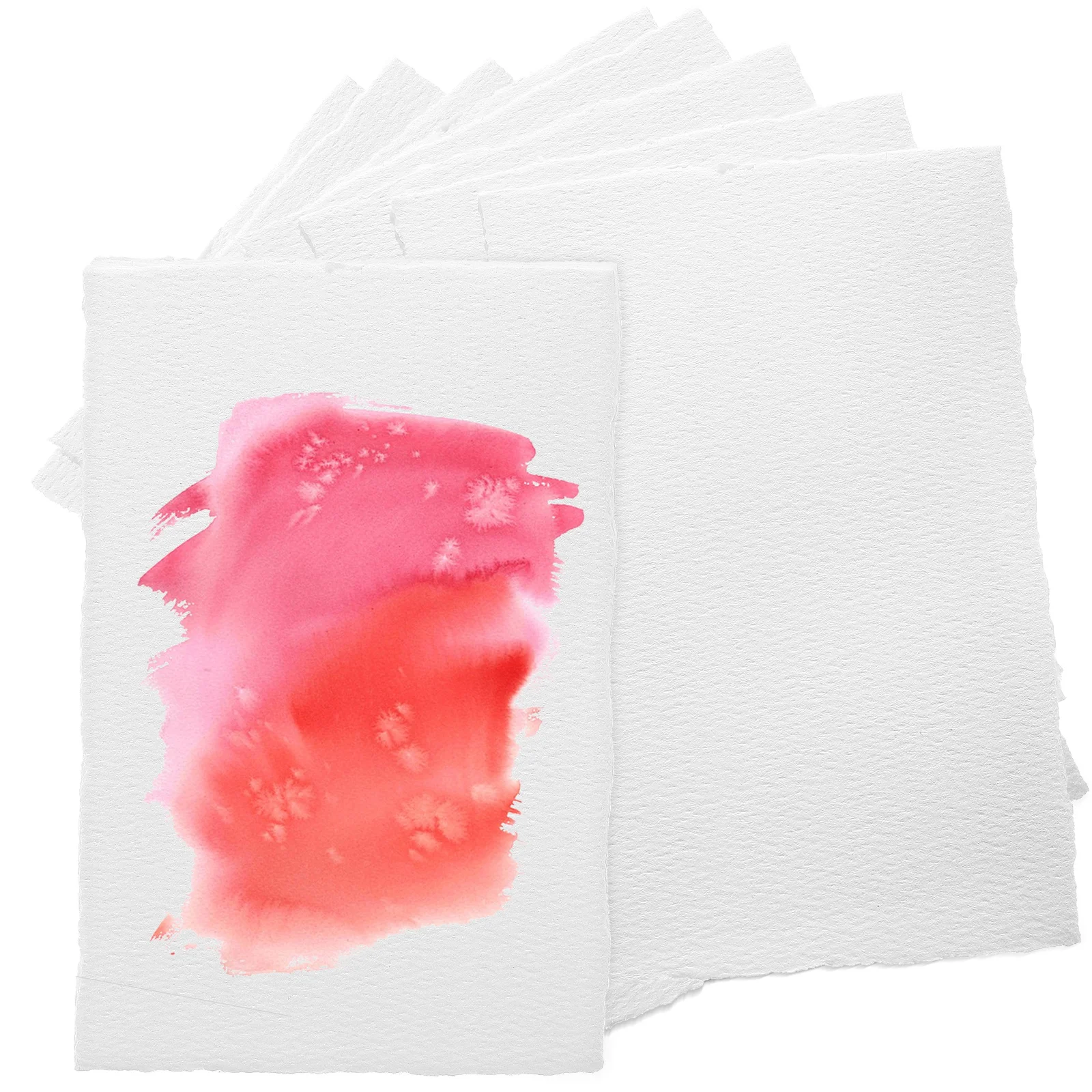 

25 Sheets Watercolor Paper 4x6 Inches Thick Deckle Edge Blank Tearable Artist Supplies Painting Cards Watercolor Sheets Beginner