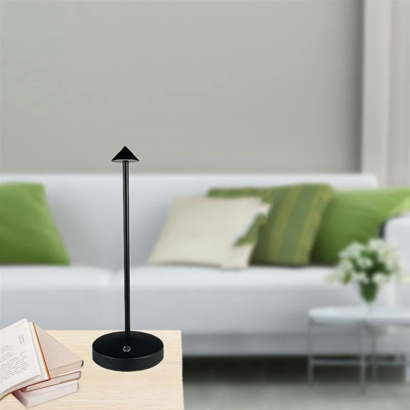 ●1800MAh Rechargeable Led Table Lamp Modern Touch Adjustment Table Lamp for Bedroom Restaurant Decoration Light Black-A57M
