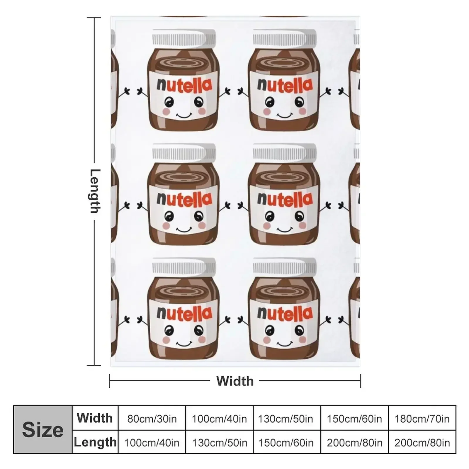 Nutella Cutie Throw Blanket couch cozy soft plush fuzzy picnic outdoor blanket