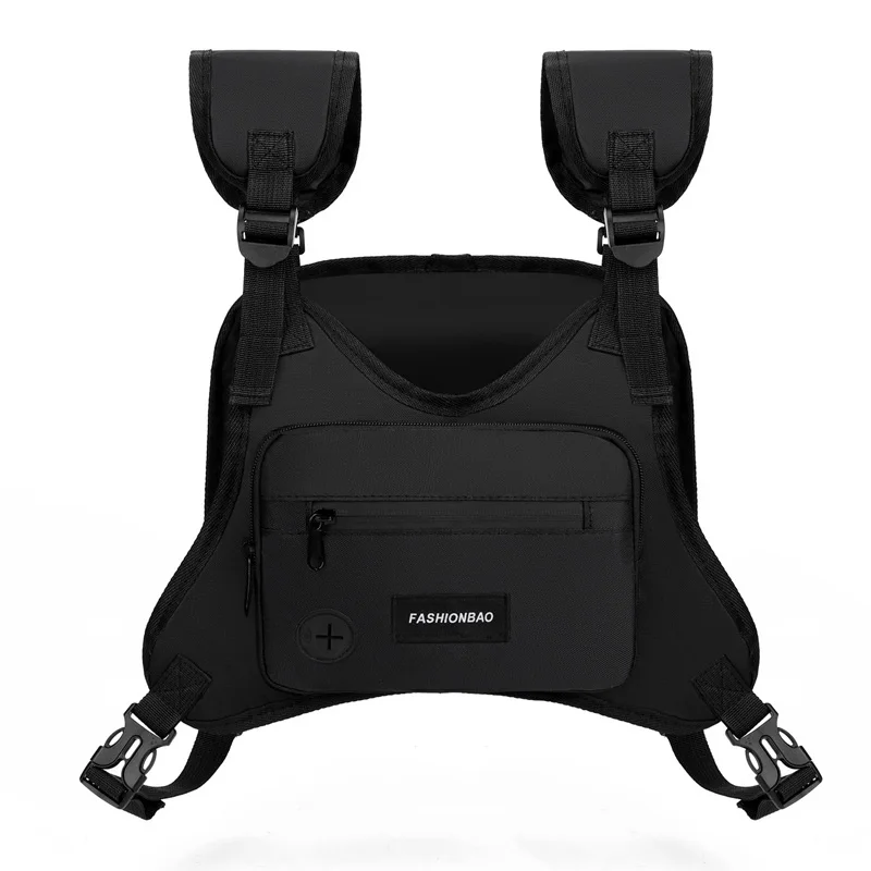 

Chest Bag Hip Hop Streetwear Large Capacity Waist Bag Sports Casual Vest Bag for Men Women